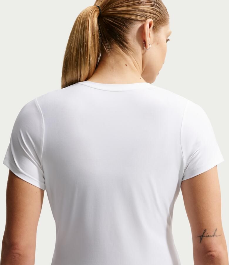 Nike Victory Dri-FIT tennistop met korte mouwen voor dames Wit - Foto 3