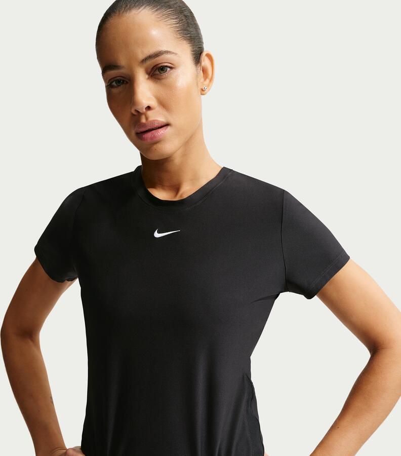 Nike Victory Dri-FIT tennistop met korte mouwen voor dames Zwart - Foto 4