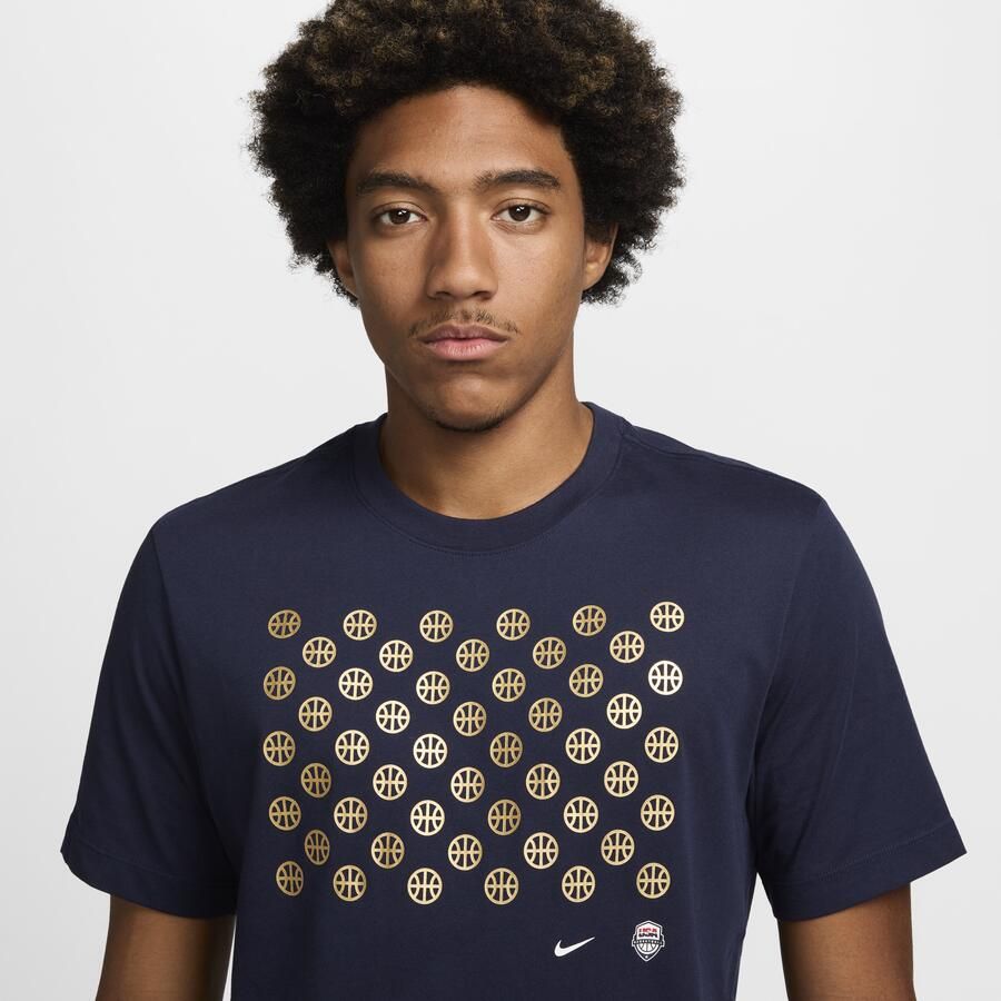 Nike 2024 Basketball Tee Team USA Blue Heren - Foto 2
