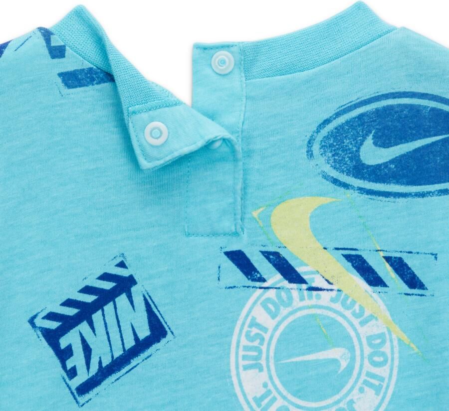 Nike Wild Air Printed Romper Rompertje voor baby's Blauw - Foto 3