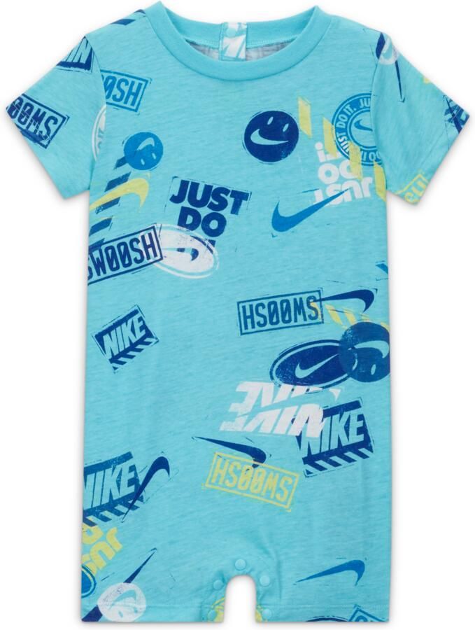 Nike Wild Air Printed Romper Rompertje voor baby's Blauw - Foto 3