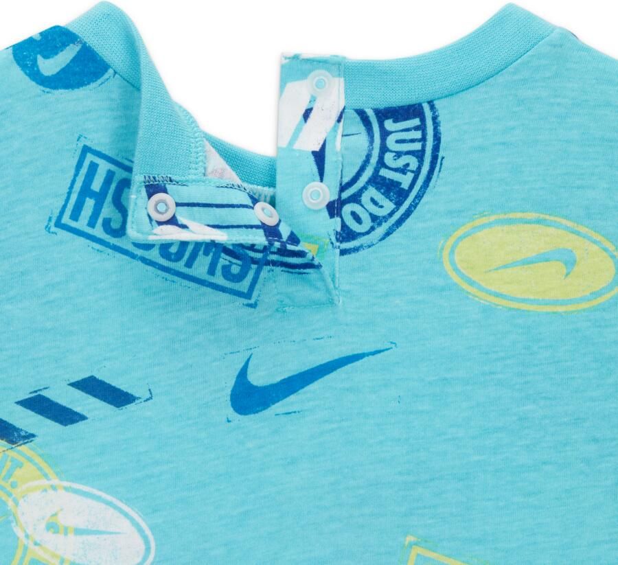 Nike Wild Air Printed Romper Rompertje voor baby's Blauw
