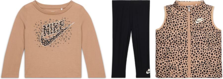 Nike Wild Warmth driedelige babyset met bodywarmer (12-24 maanden) Zwart - Foto 3
