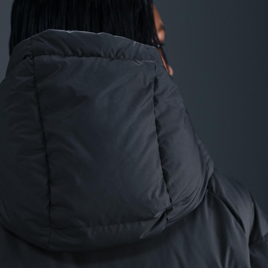 Nike Windpuffer Storm-FIT ruimvallende parka van dons met capuchon voor dames Zwart - Foto 2