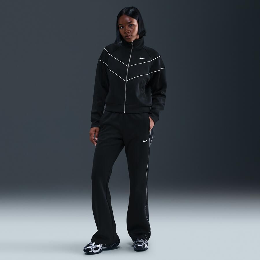 Nike Windrunner aansluitende knit damesbroek met halfhoge taille Zwart - Foto 3