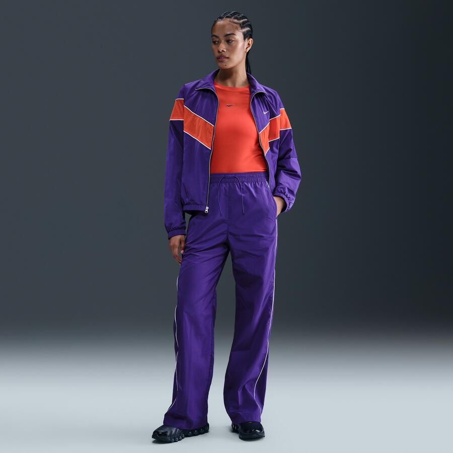 Nike Windrunner geweven damesbroek met hoge taille en open zomen Paars - Foto 3