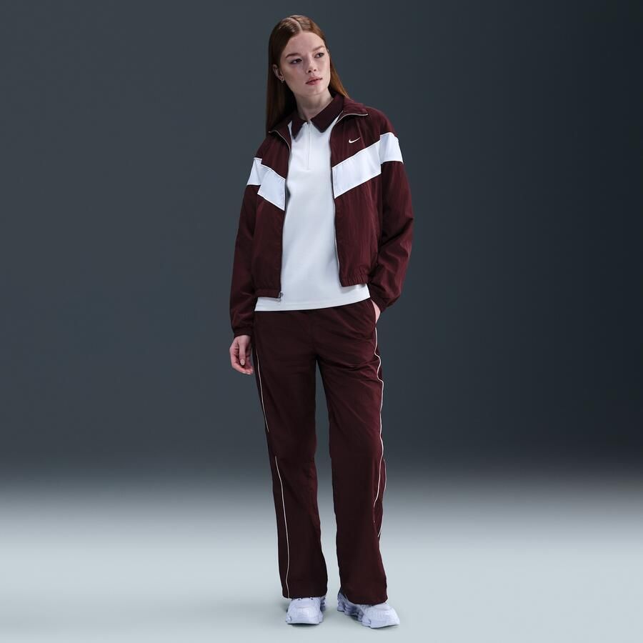 Nike Windrunner geweven damesbroek met hoge taille en open zomen Rood - Foto 4