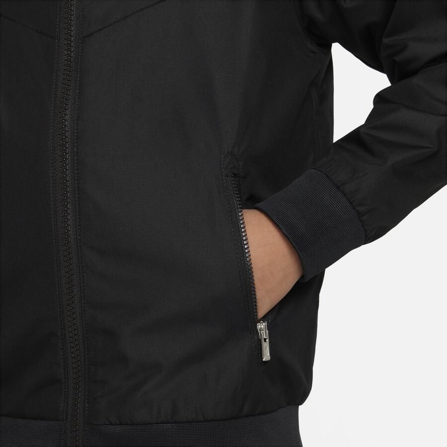 Nike Sportswear Windrunner kleuterjack met rits Zwart