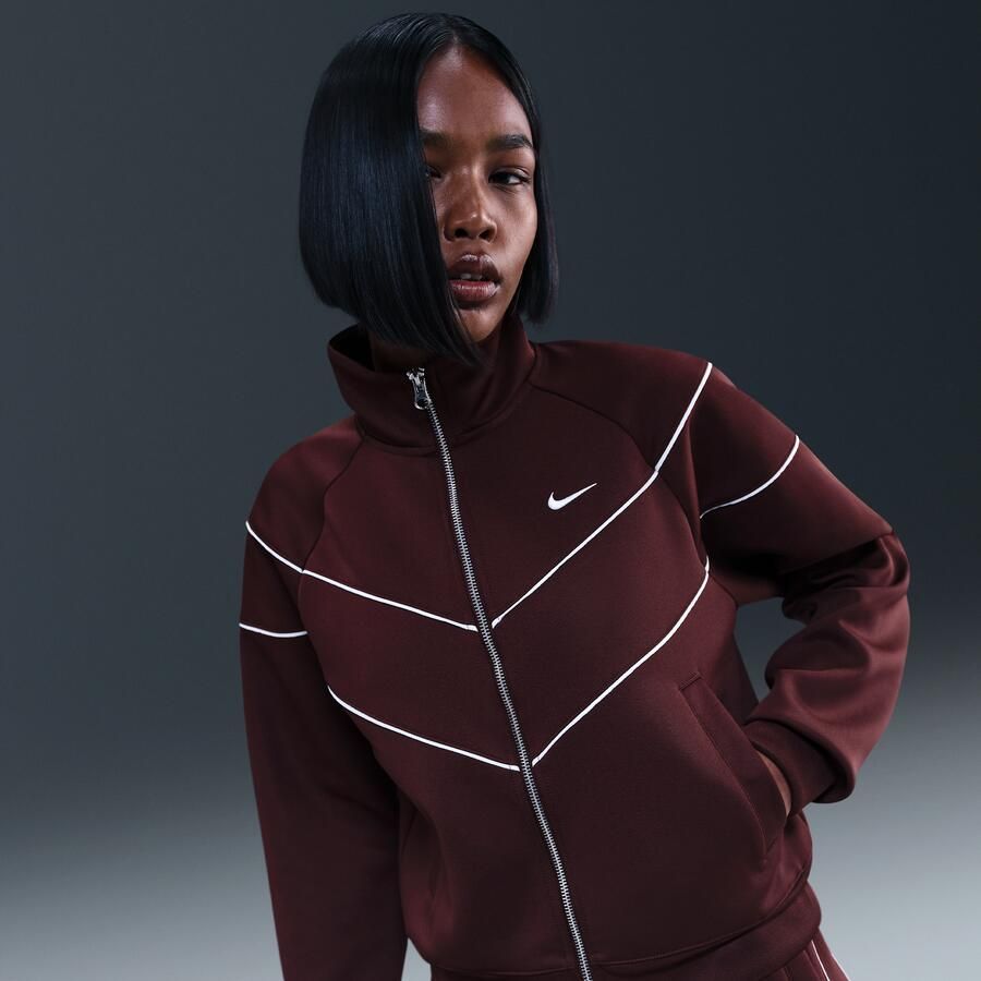 Nike Windrunner Knit damesjack Rood - Foto 4
