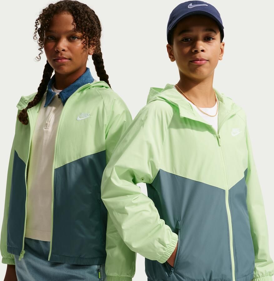 Nike Windrunner Repel kinderjack met capuchon Groen - Foto 4