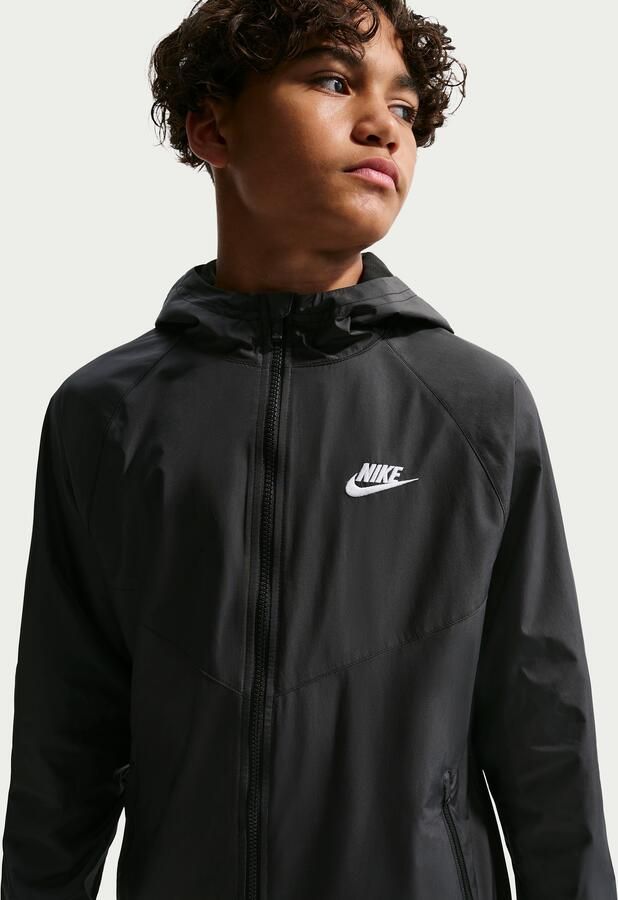 Nike Windrunner Repel kinderjack met capuchon Zwart - Foto 2