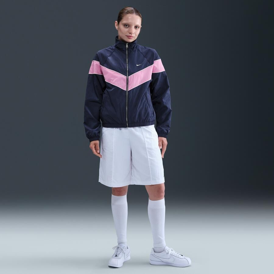 Nike Windrunner ruimvallend geweven damesjack met uv-bescherming en rits over de hele lengte Blauw - Foto 3