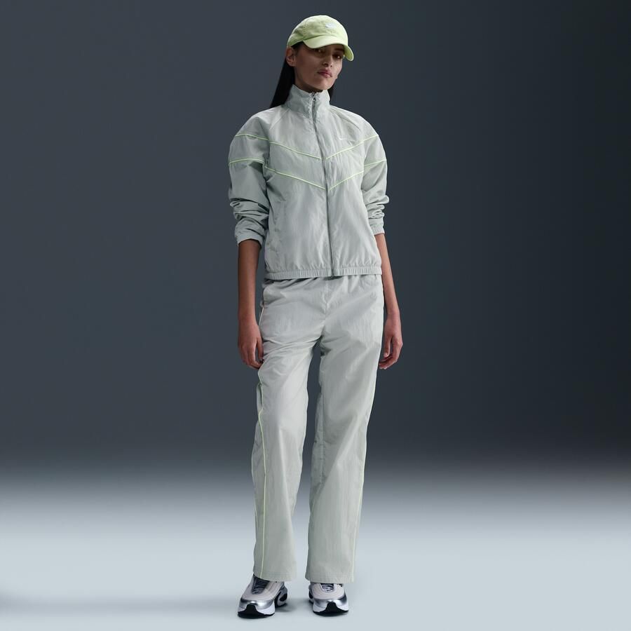 Nike Windrunner ruimvallend geweven damesjack met uv-bescherming en rits over de hele lengte Grijs - Foto 3