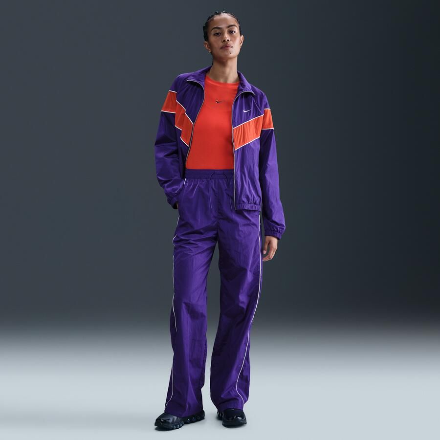 Nike Windrunner ruimvallend geweven damesjack met uv-bescherming en rits over de hele lengte Paars - Foto 3