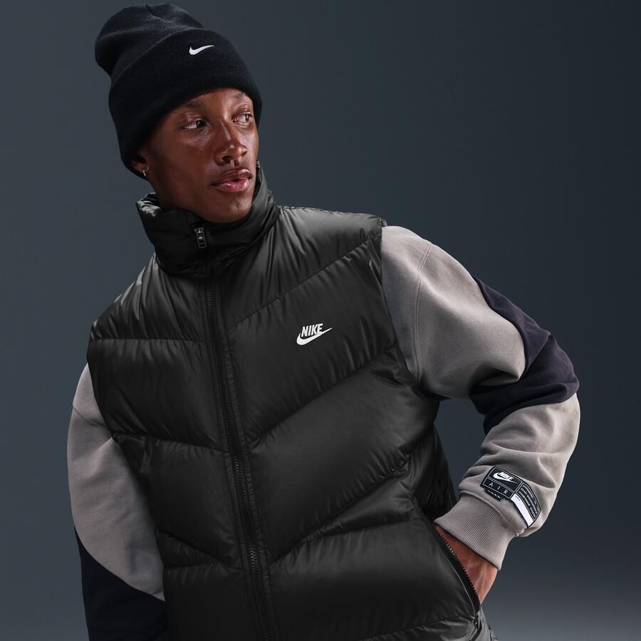 Nike Windrunner statement bodywarmer met donsvulling voor heren Zwart - Foto 4