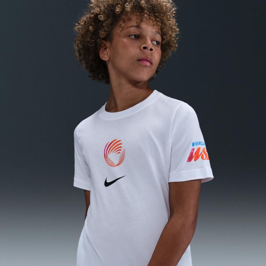 Nike WSL Football T-shirt voor oudere kids Wit - Foto 4
