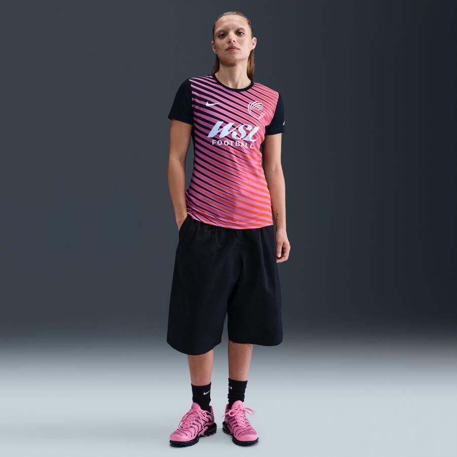 Nike WSL Football warming-uptop voor dames Zwart - Foto 3