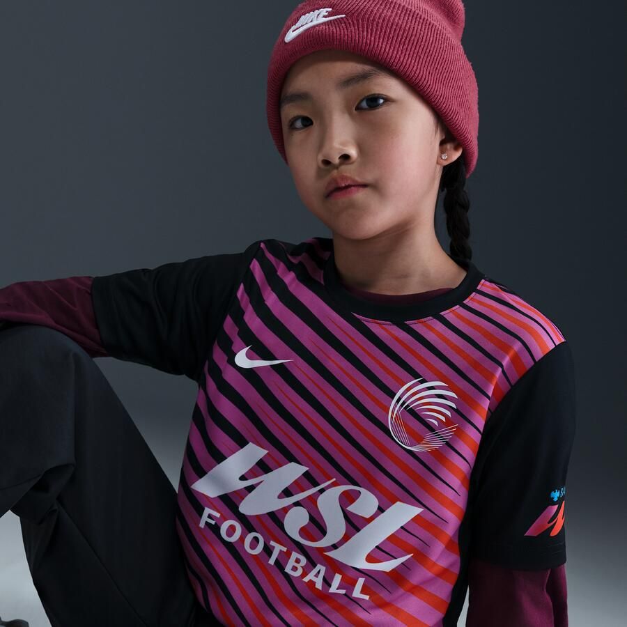 Nike WSL Football warming-uptop voor oudere kids Zwart - Foto 2