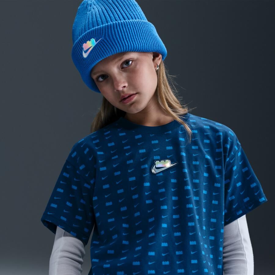 Nike x LEGO Collectie kort T-shirt voor meisjes Blauw - Foto 2