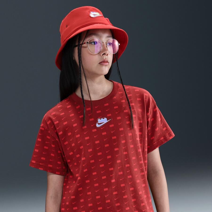 Nike x LEGO Collectie kort T-shirt voor meisjes Rood - Foto 4