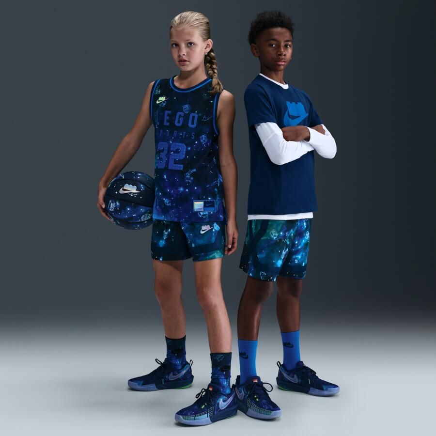 Nike x LEGO Collection Dri-FIT crossover shorts voor kids Blauw - Foto 4