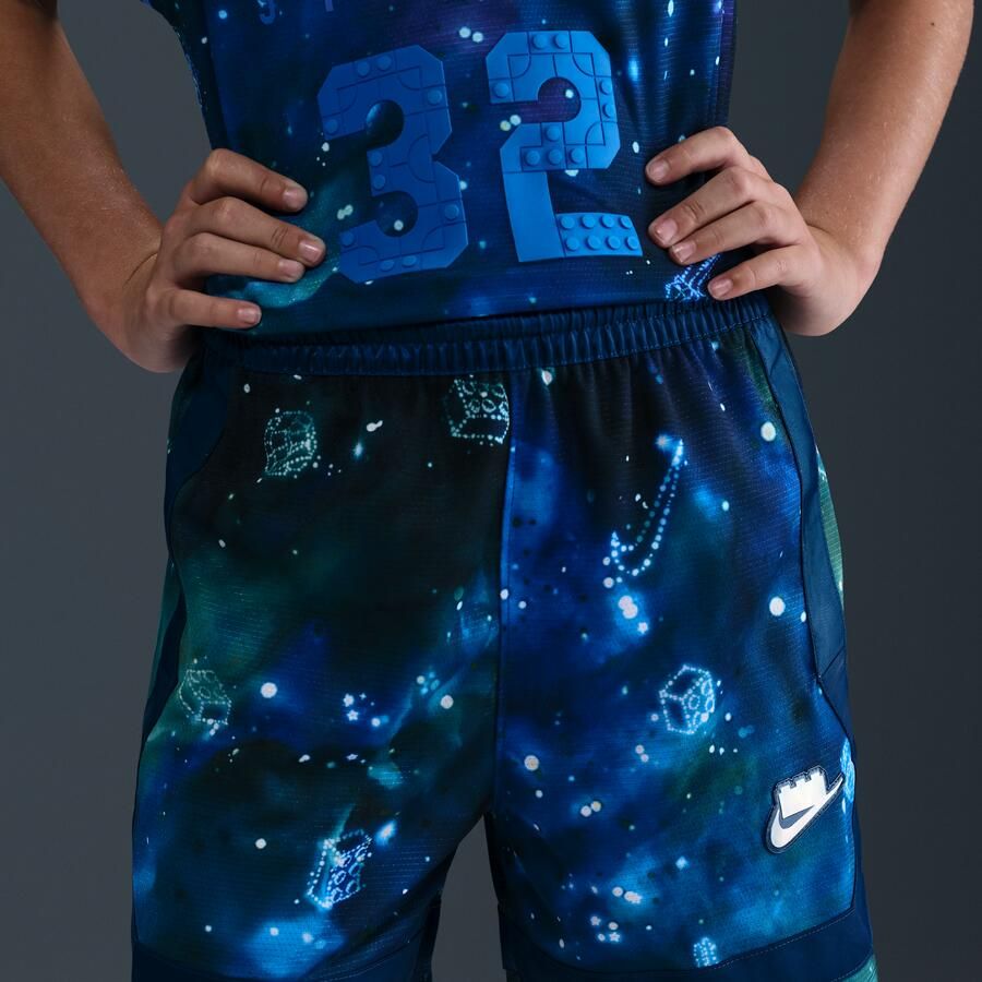 Nike x LEGO Collection Dri-FIT crossover shorts voor kids Blauw - Foto 2