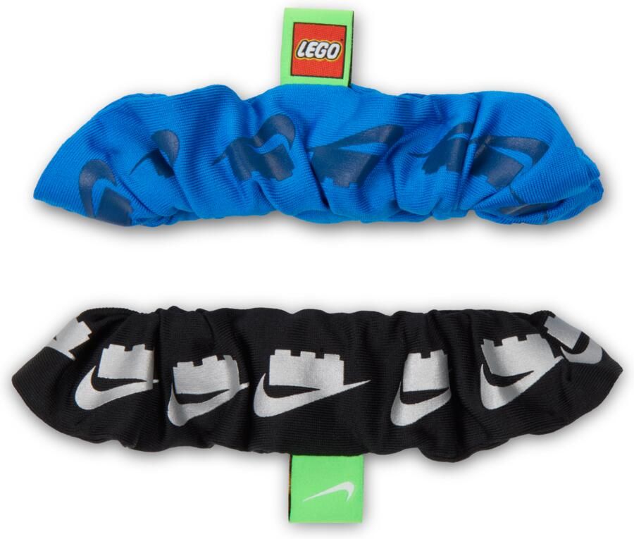 Nike x LEGO Collection haarelastieken met stof (2 stuks) Blauw