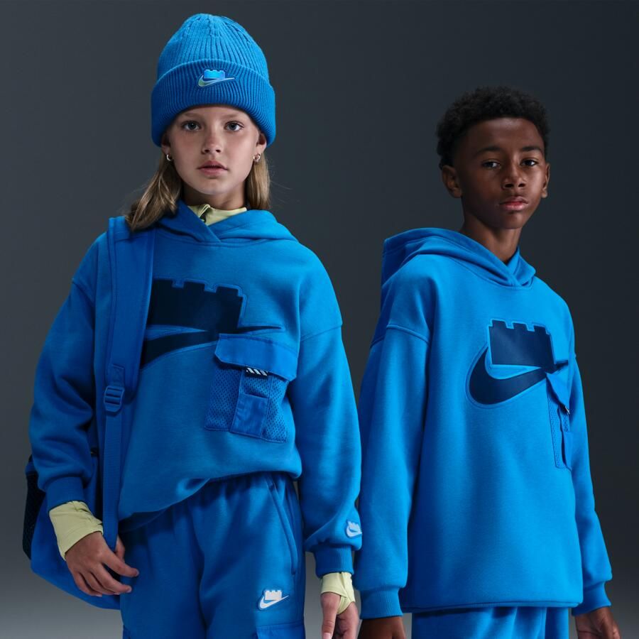 Nike x LEGO Collection oversized hoodie voor kids Blauw - Foto 4