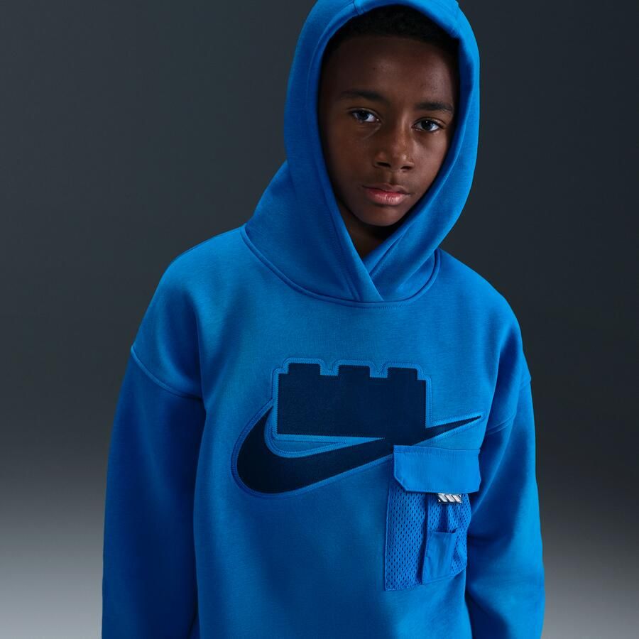 Nike x LEGO Collection oversized hoodie voor kids Blauw - Foto 2
