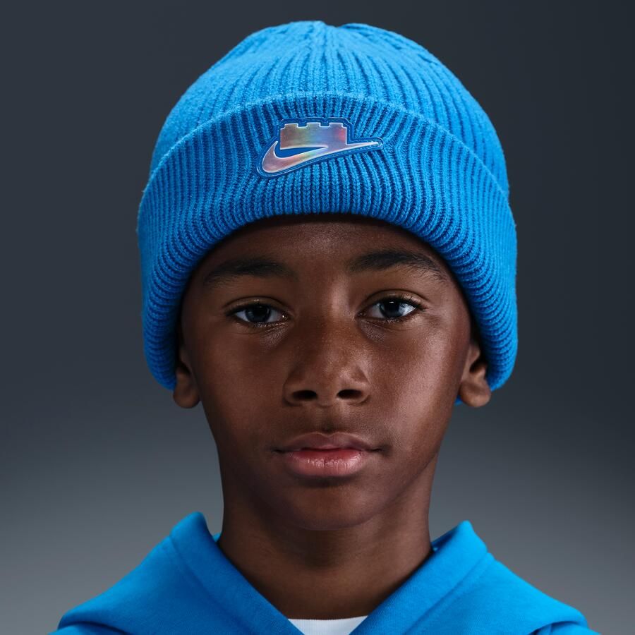Nike x LEGO Collection Peak beanie voor kids Blauw - Foto 4