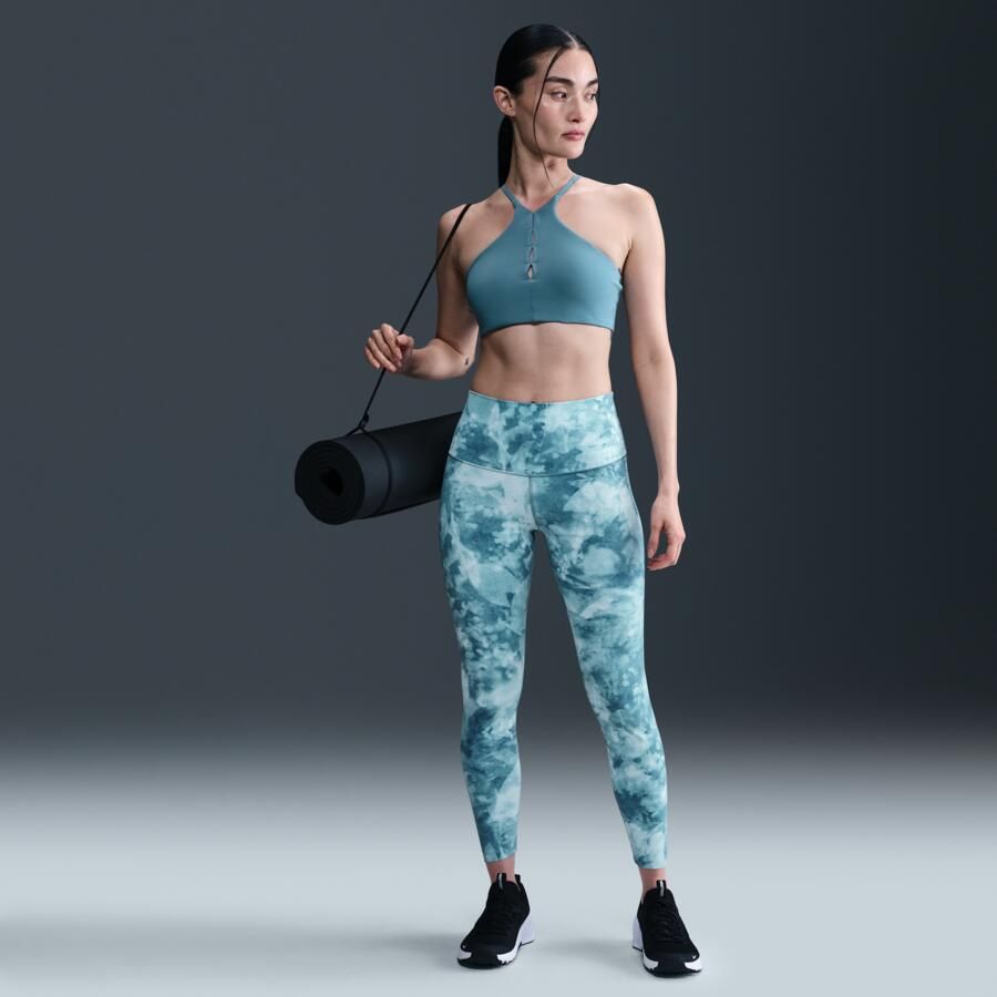 Nike Zenvy 7 8-legging met hoge taille en print voor dames Blauw - Foto 4