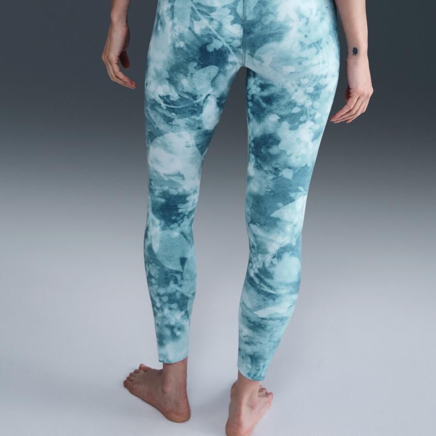 Nike Zenvy 7 8-legging met hoge taille en print voor dames Blauw - Foto 2