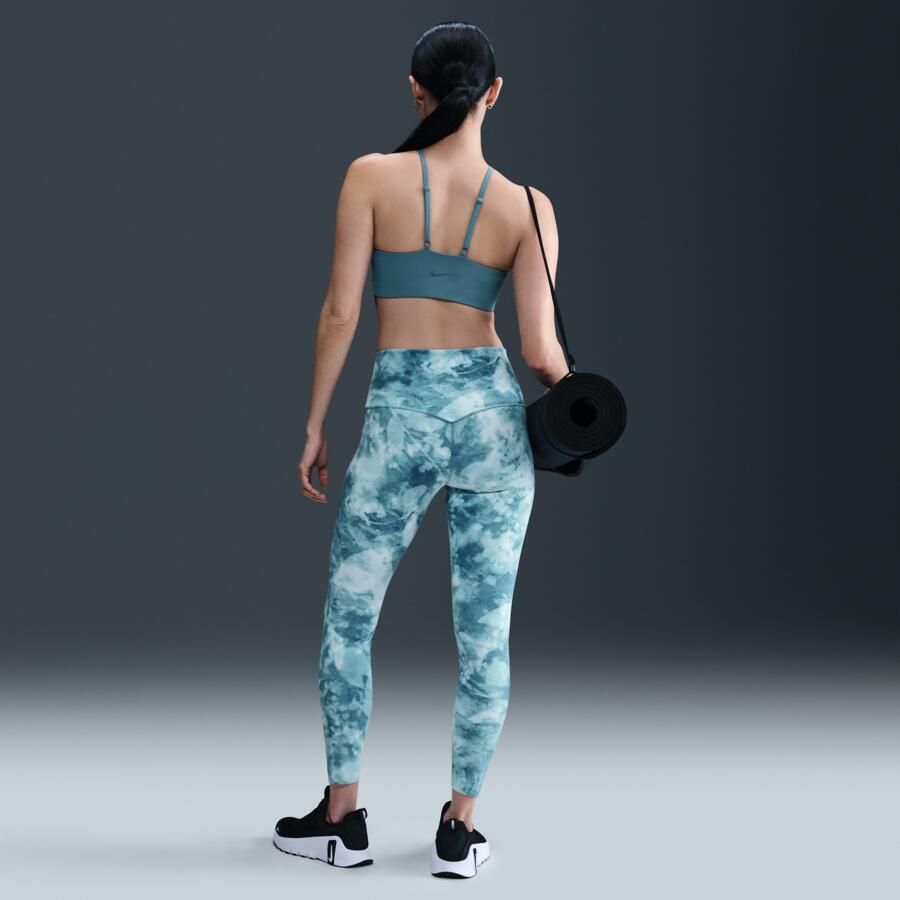 Nike Zenvy 7 8-legging met hoge taille en print voor dames Blauw - Foto 3