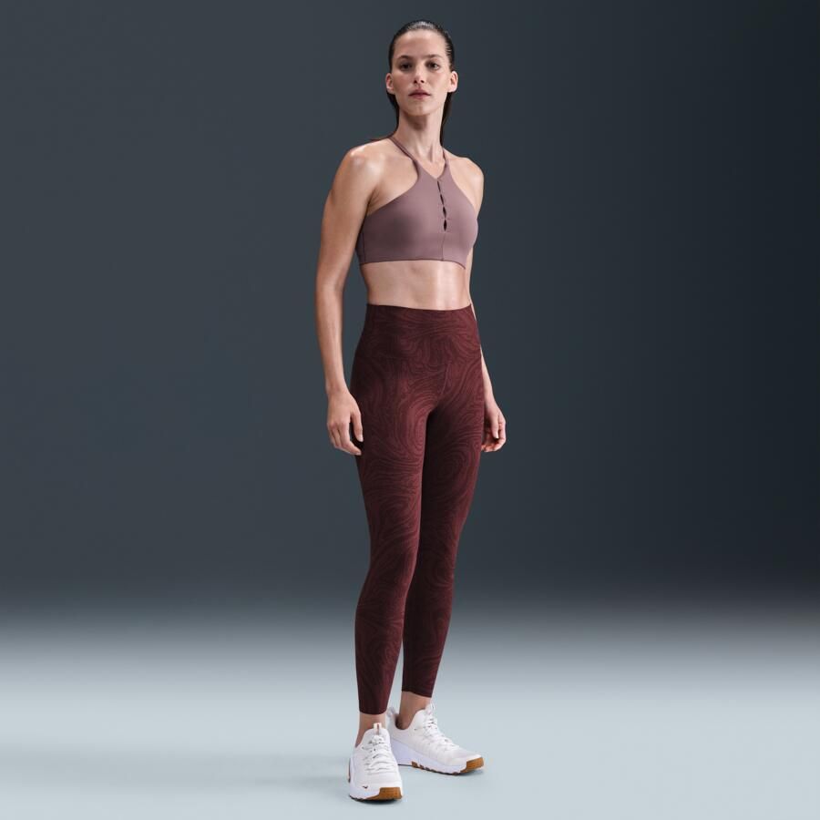 Nike Zenvy 7 8-legging met hoge taille en print voor dames Rood - Foto 4
