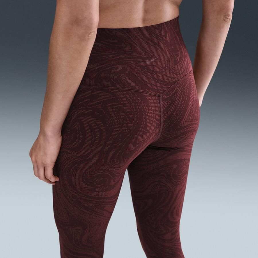 Nike Zenvy 7 8-legging met hoge taille en print voor dames Rood - Foto 2