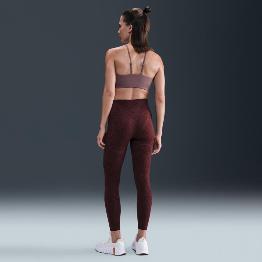 Nike Zenvy 7 8-legging met hoge taille en print voor dames Rood - Foto 3