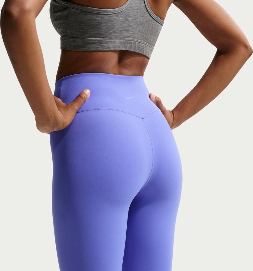 Nike Zenvy 7 8-legging met hoge taille en zonder naad aan de voorkant voor dames Blauw - Foto 2