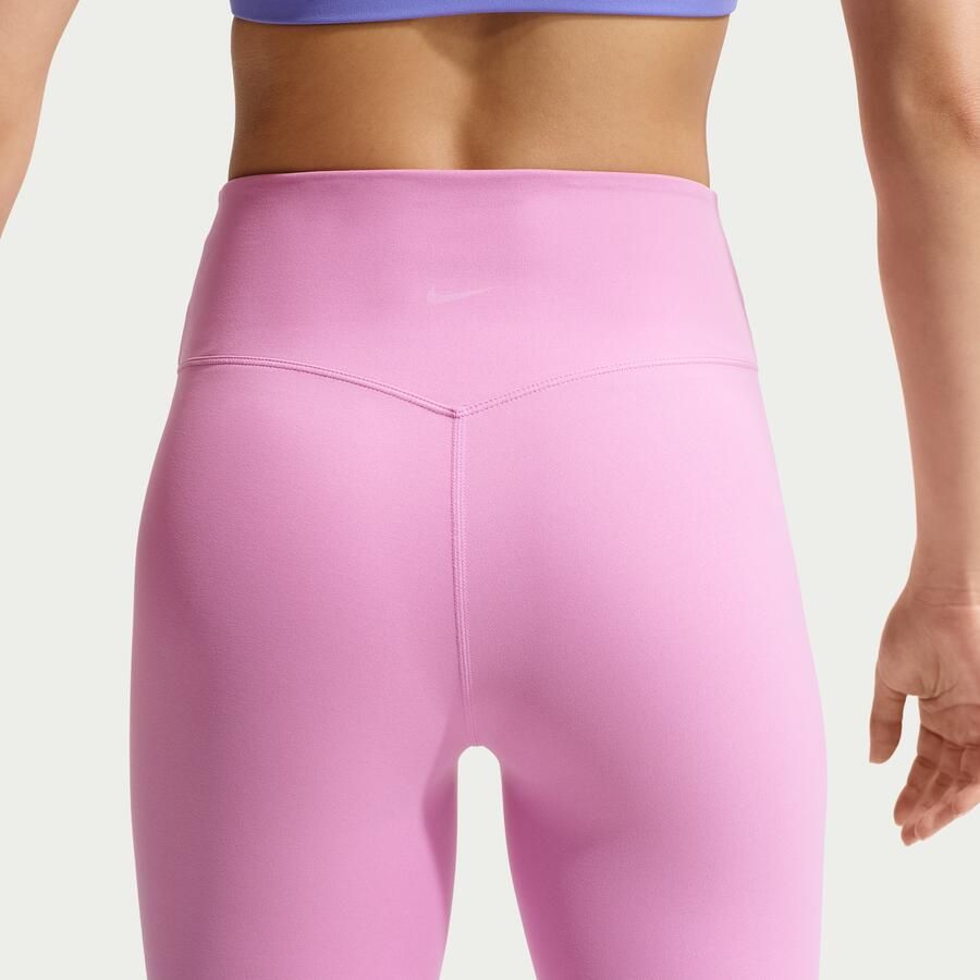 Nike Zenvy 7 8-legging met hoge taille en zonder naad aan de voorkant voor dames Paars