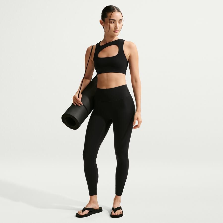Nike Zenvy 7 8-legging met hoge taille en zonder naad aan de voorkant voor dames Zwart - Foto 4