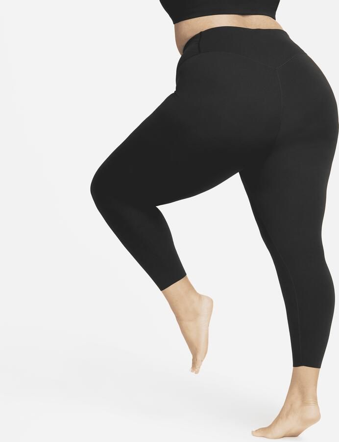 Nike Zenvy 7 8-legging met iets ondersteunende hoge taille voor dames (Plus Size) Zwart - Foto 4