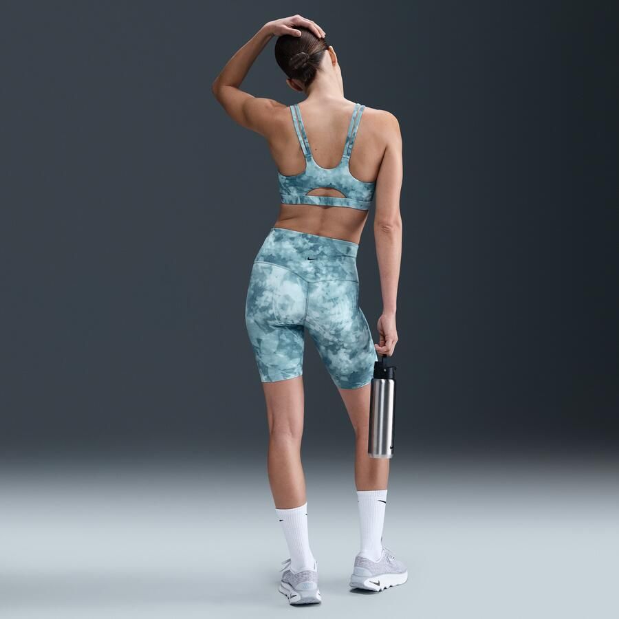 Nike Zenvy bikershorts met hoge taille en print voor dames (20 cm) Blauw - Foto 3