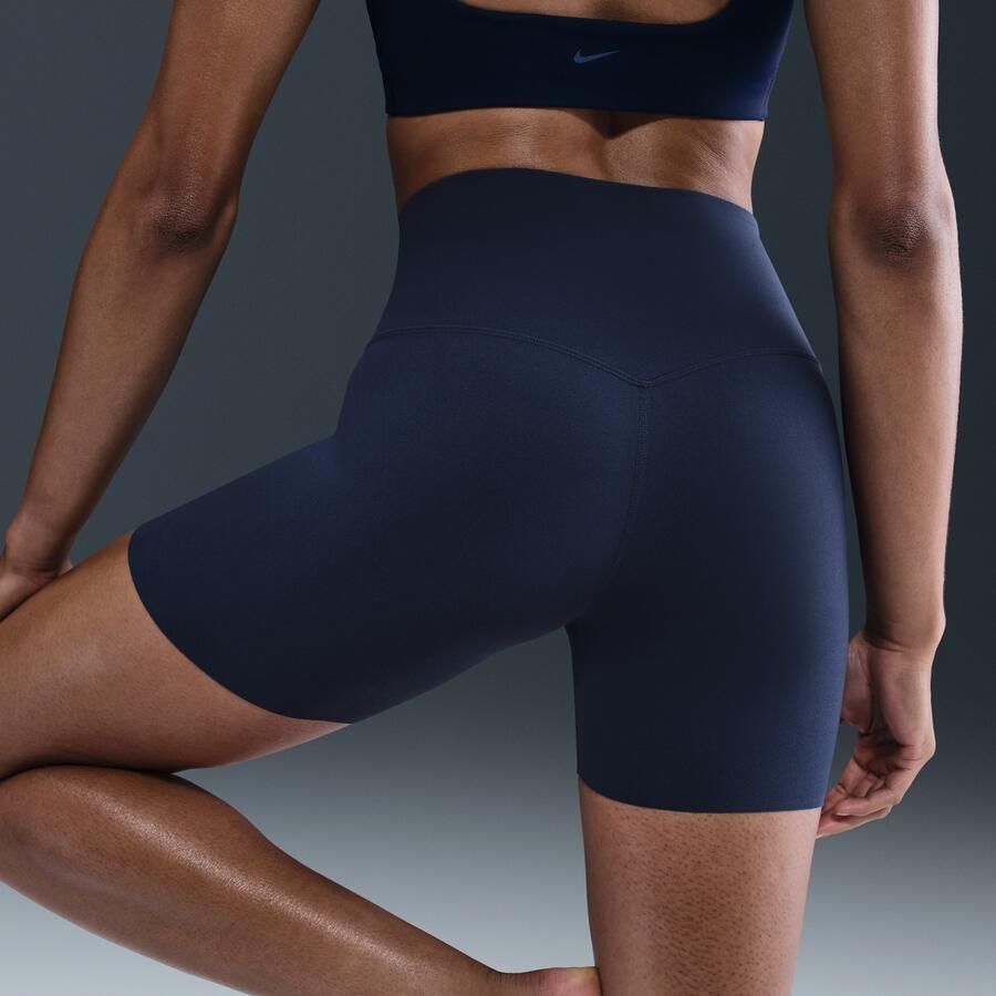 Nike Zenvy bikershorts met hoge taille voor dames (13 cm) Blauw - Foto 2