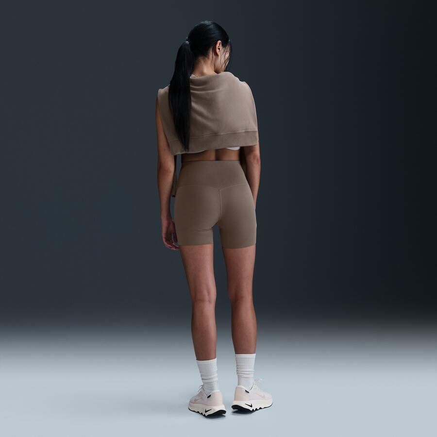 Nike Zenvy bikershorts met hoge taille voor dames (13 cm) Bruin - Foto 3