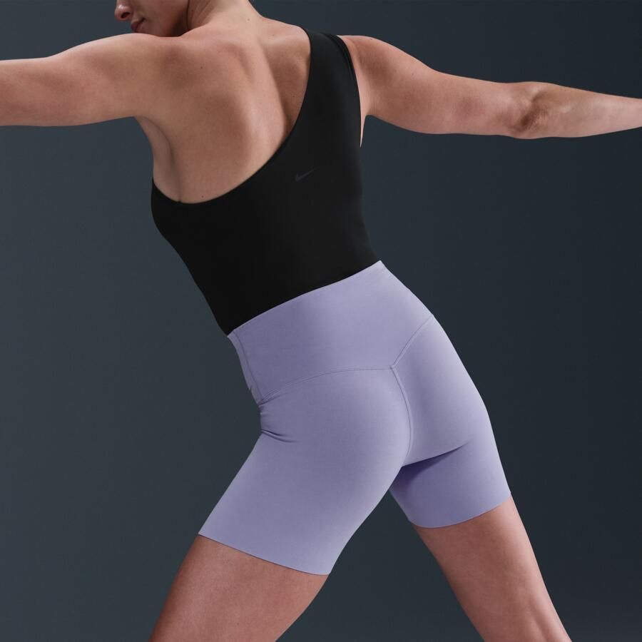 Nike Zenvy bikershorts met hoge taille voor dames (13 cm) Paars - Foto 2