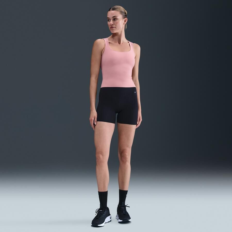 Nike Zenvy bikershorts met hoge taille voor dames (13 cm) Zwart - Foto 4