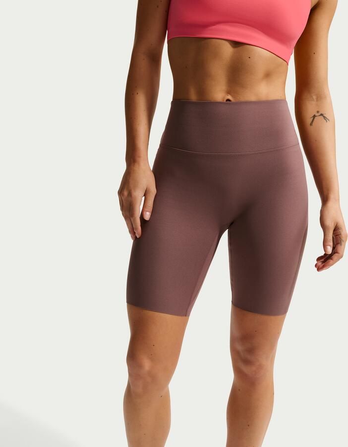 Nike Zenvy bikershorts met hoge taille voor dames (20 cm) Paars - Foto 3