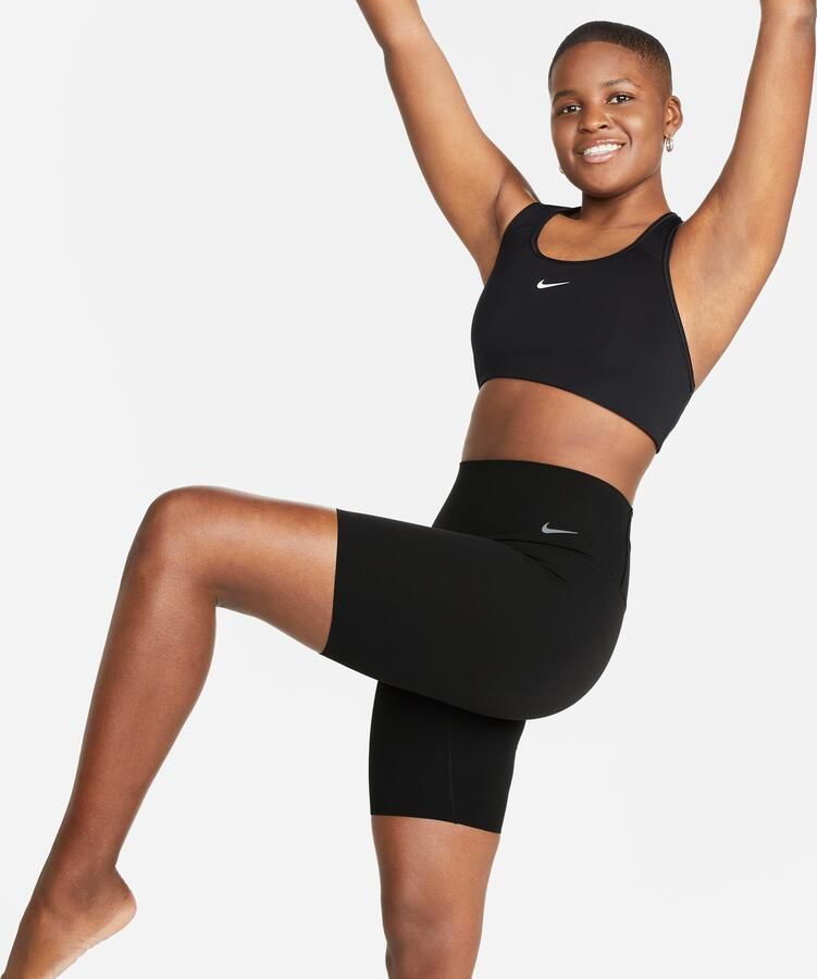 Nike Zenvy bikershorts met hoge taille voor dames (20 cm) Zwart - Foto 5