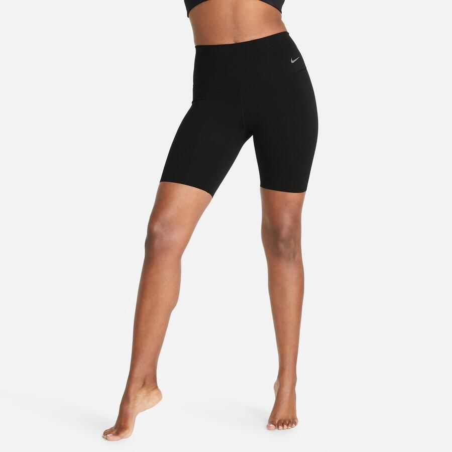 Nike Zenvy bikershorts met hoge taille voor dames (20 cm) Zwart - Foto 4
