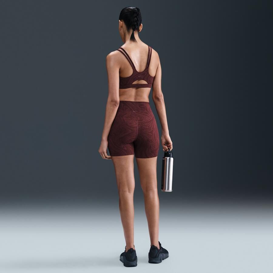 Nike Zenvy bikershorts met print en hoge taille voor dames (13 cm) Rood - Foto 3