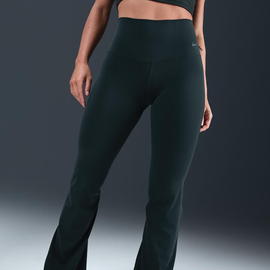 Nike Zenvy dameslegging met hoge taille en wijde pijpen Groen
